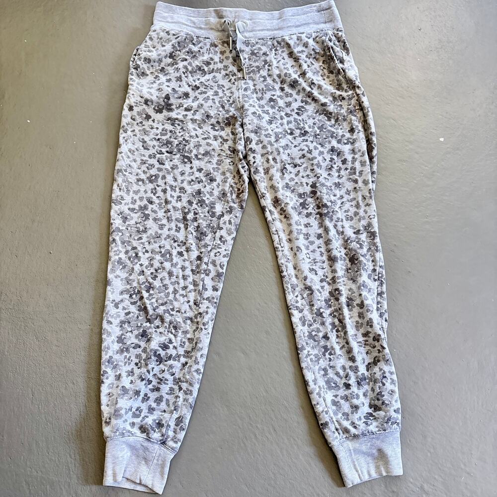 Athleta Balance Jogger Gray Cheetah Print Sweatpants Small - Picture 4 of 11